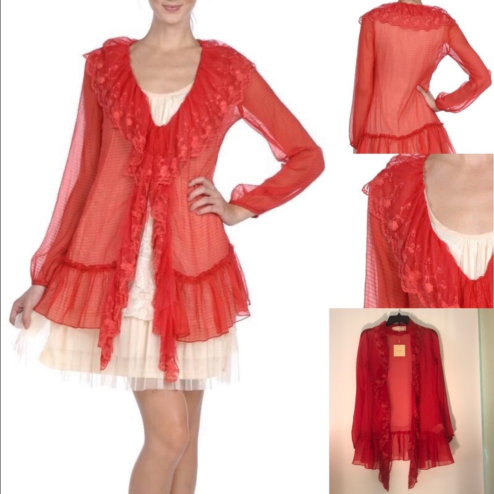 Areve’ Sheer and Lacy Jacket